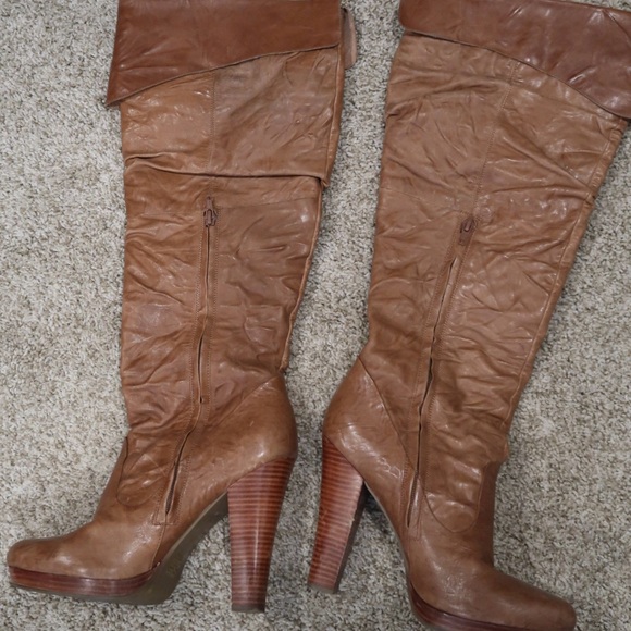 Jessica Simpson Tulip Over the Knee Boots with High Heel and Slouchy Shaft - Picture 2 of 7